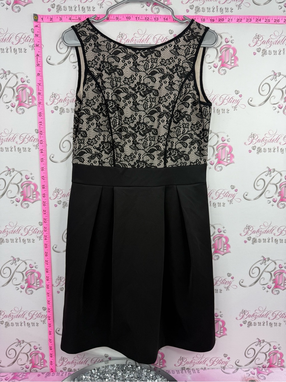 mark. Dress lace look Black and Cream Lace Fit-and-Flare Dress